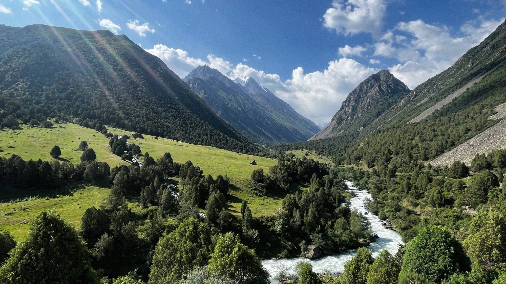 A view walking through the Alamedin Valley, around an hour's drive from the centre of Bishkek. One of, if not the most beautiful views I can recall seeing. Entirely likely you won't see any other people, but there are plenty of roaming horses, cows and goats for company. There's a 10km out-and-back loop which is well worth factoring into your plans if in the city for any period of time.