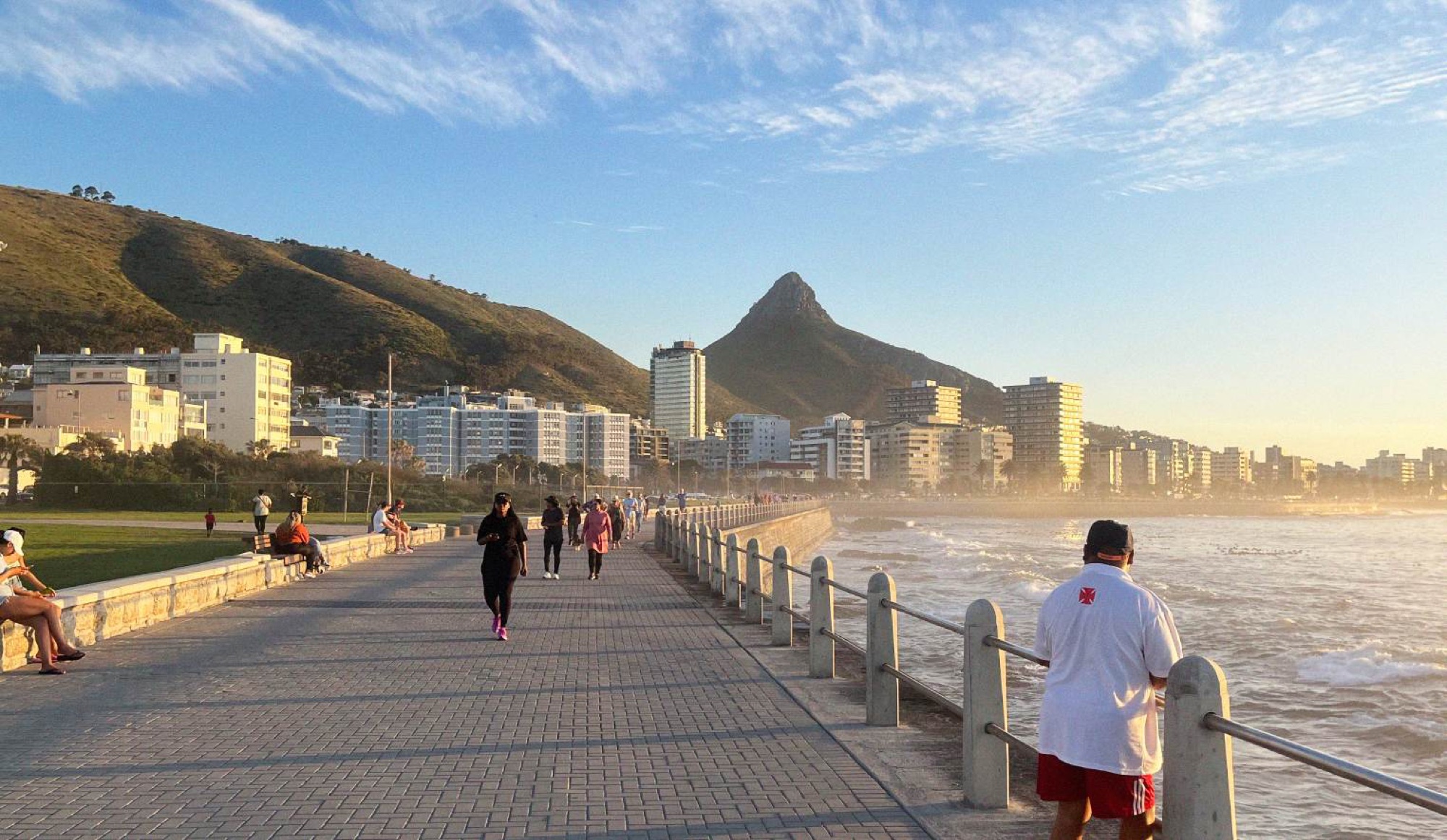 Sea Point Promenade provides some of the best sunsets across the entire city. You can follow this path all the way from Bantry Bay down to the V&A Waterfront, and it offers one of the safest areas to walk throughout the city.