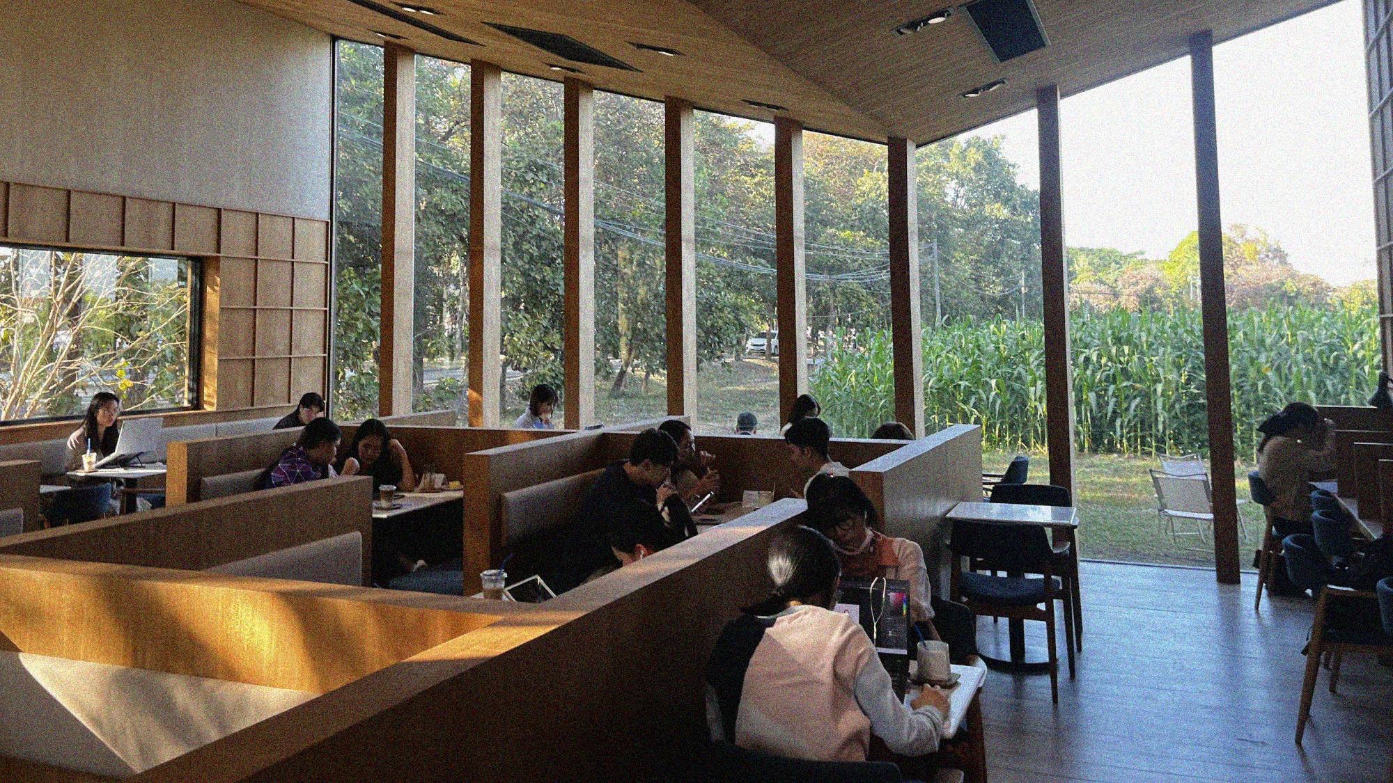 All across the city, you can find coffee shops with dedicated, quiet spaces for working. The branch of Blue Coffee at the Agricultural Campus of Chiang Mai University was an ideal spot to get a few hours in, with quality coffee and farm-like surroundings. It's particularly pleasant between 4pm and 6pm before sunset.