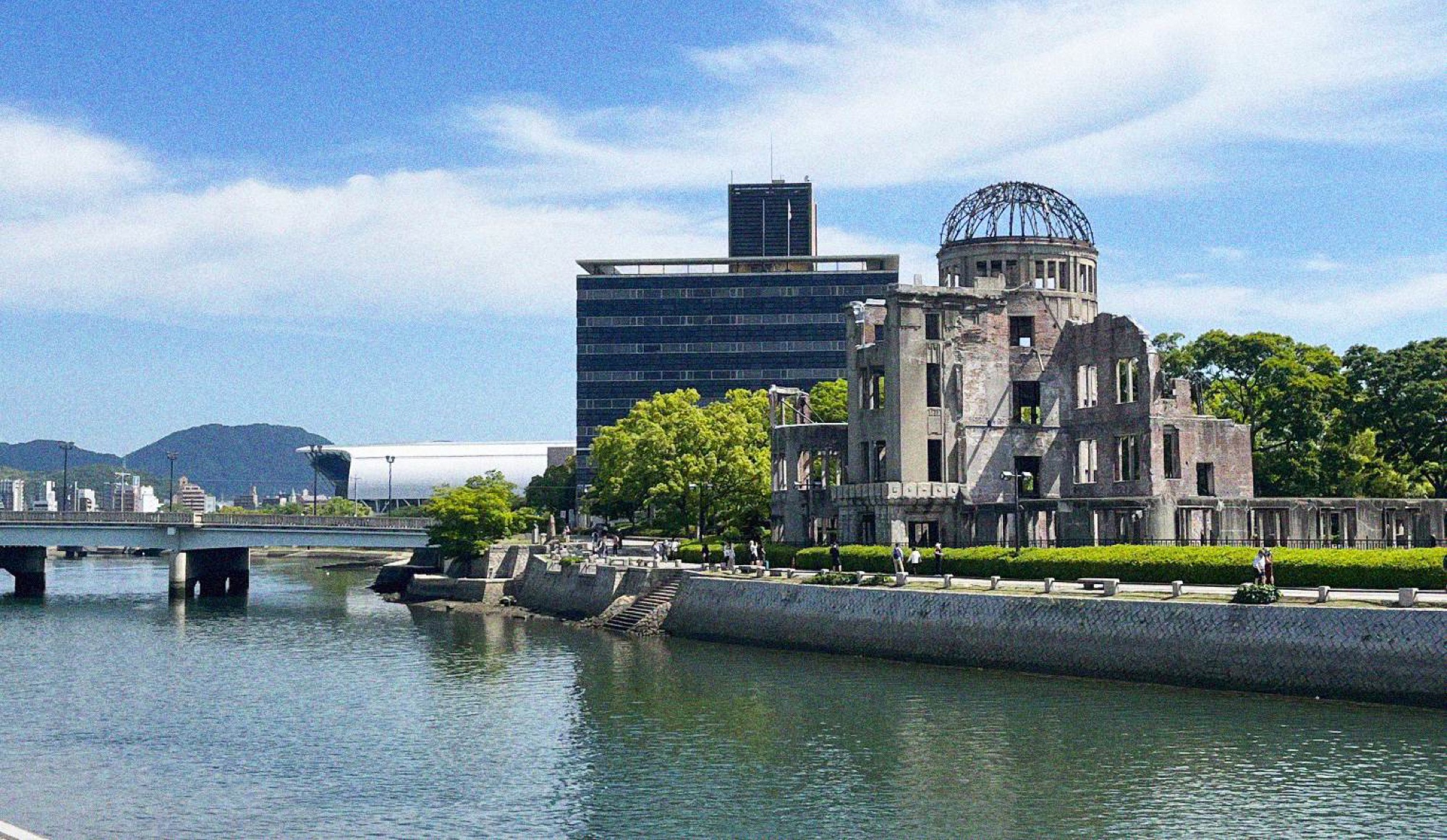 Originally the 'Hiroshima Prefectural Industrial Promotion Hall,' what is now known as the Atomic Bomb Dome is one of the few structures left standing in the hypocentre of the nuclear blast.