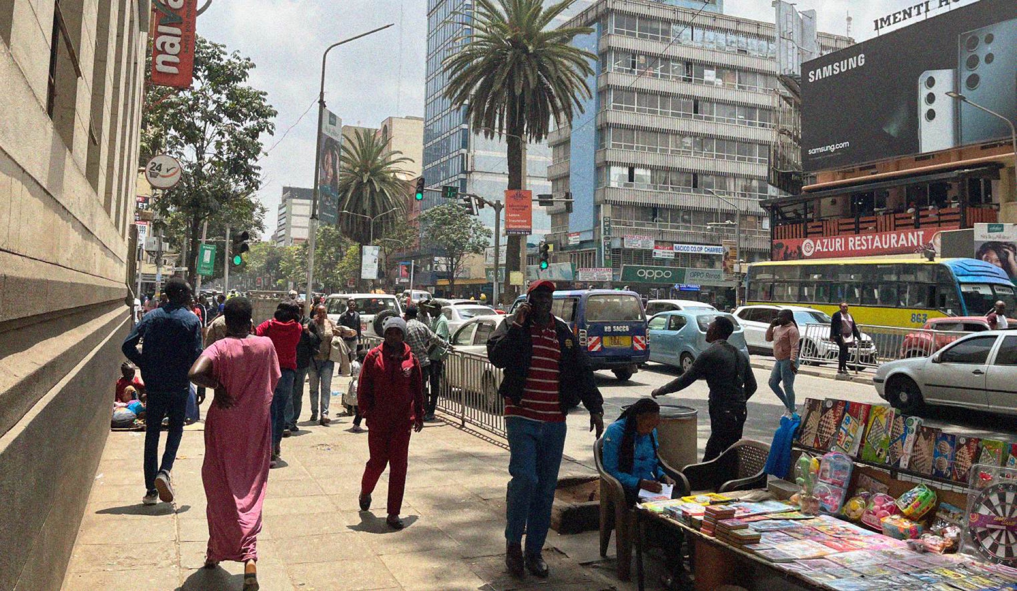 Nairobi CBD - a hectic and wild urban environment.
