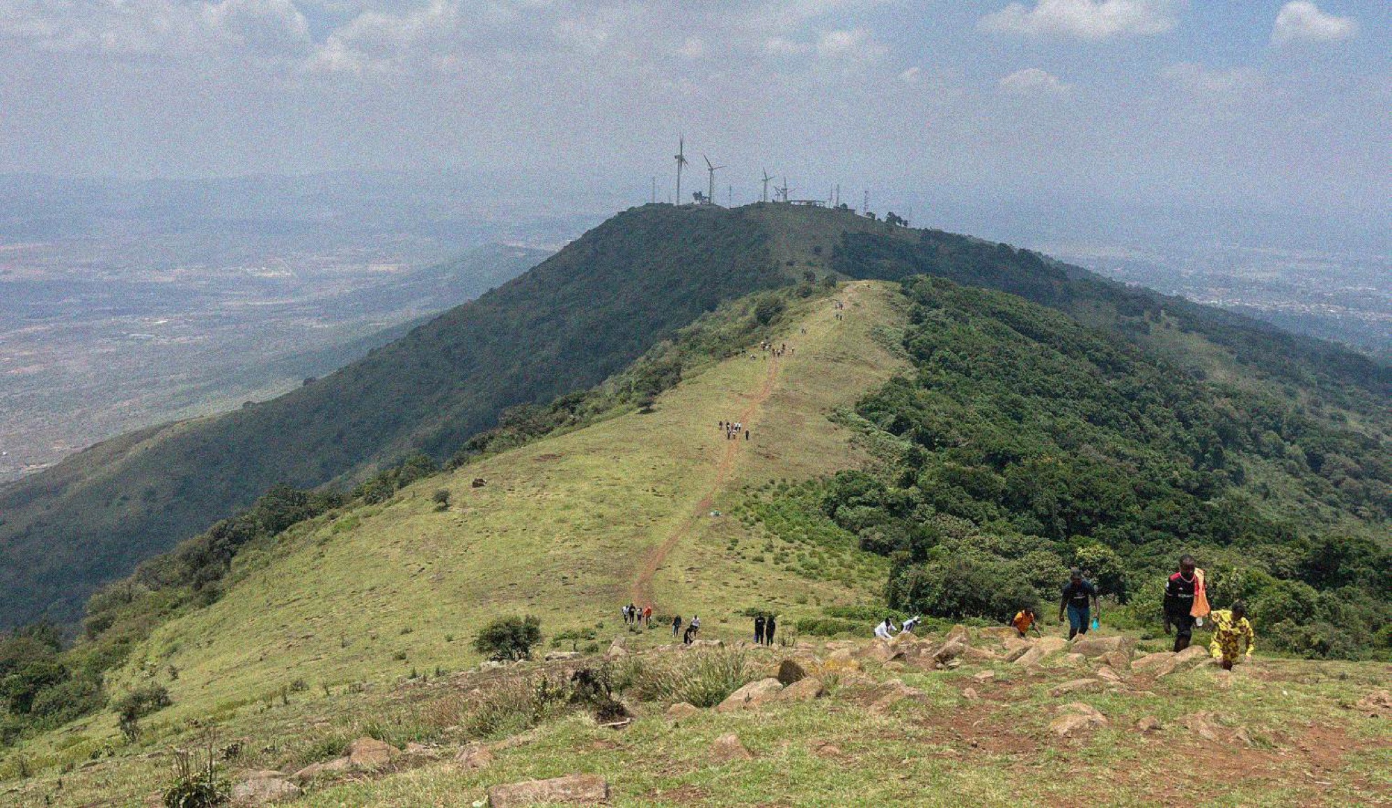 View looking south from Ngong Hills. Popular for hiking and trail running.