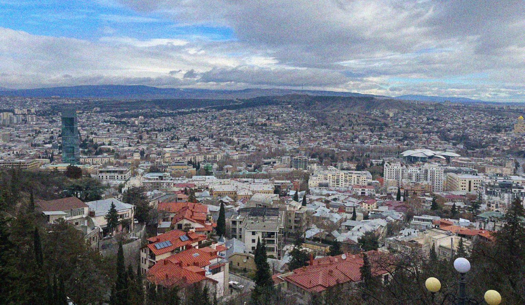 View across the city from the peak of Mtatsminda Park.