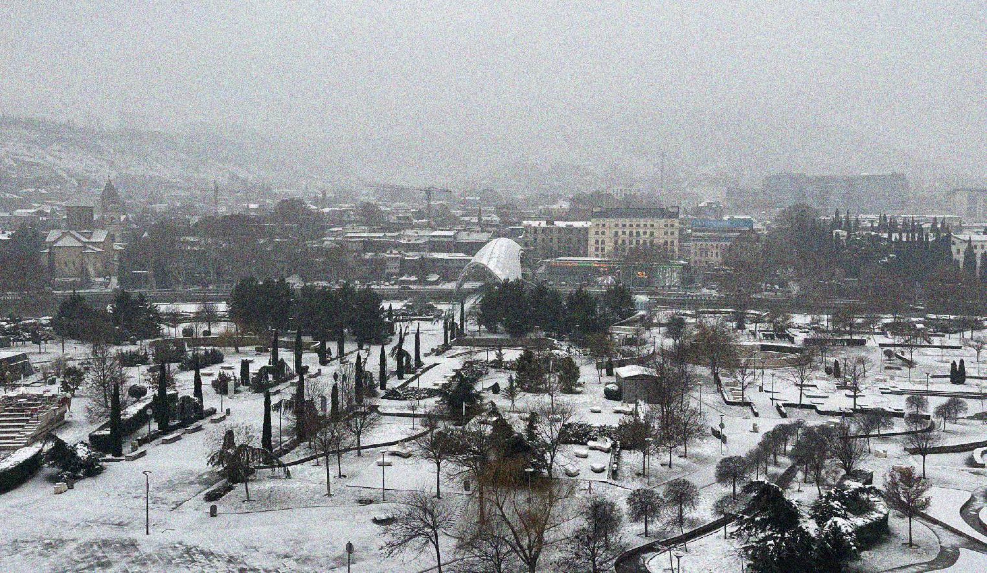 This quantity of snow was apparently rare for January but it did not budge for two weeks.