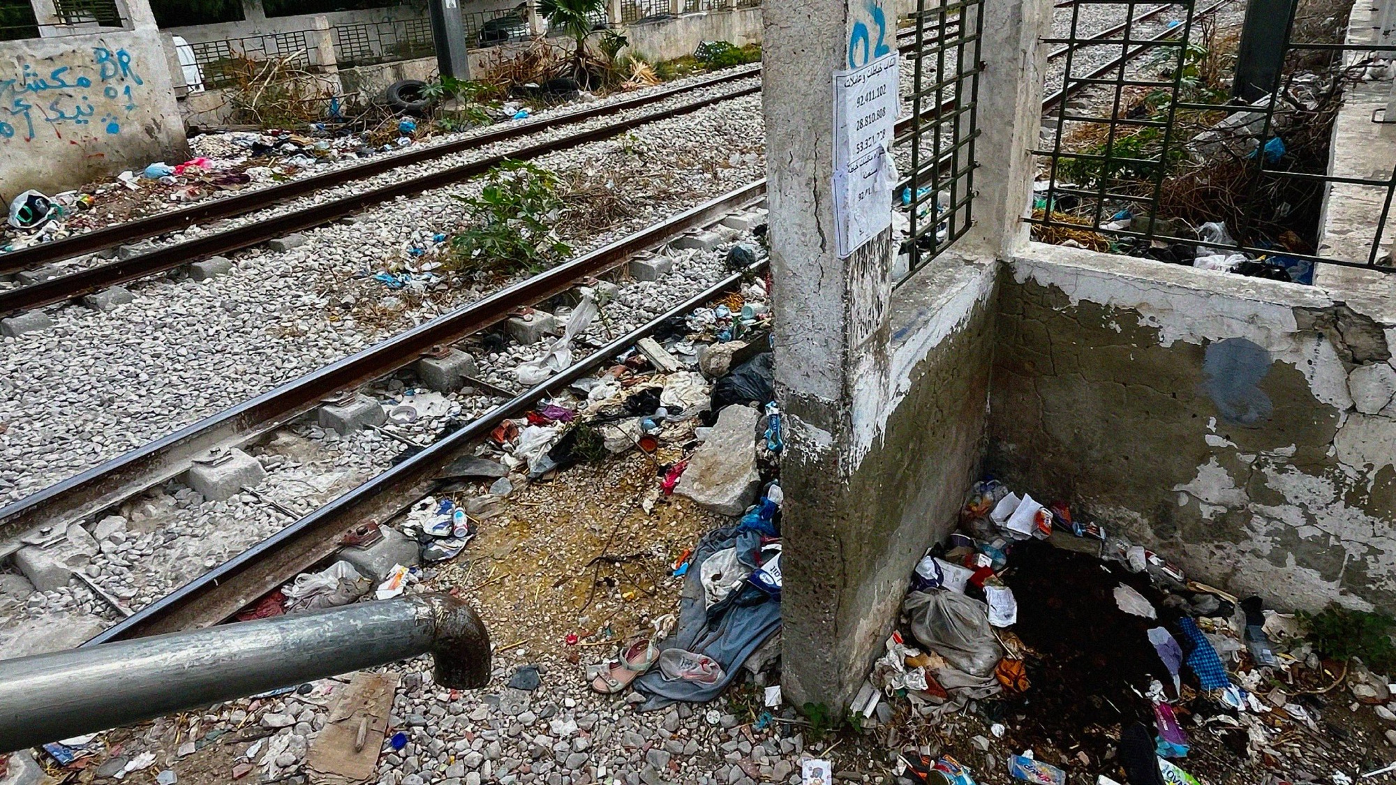 Scenes like this are all too common, with this location in particular being the train station in Hamman-Lif. Waste can be found around every corner with every spare inch seemingly a valid place to be used to dispose of whatever you fancy.
